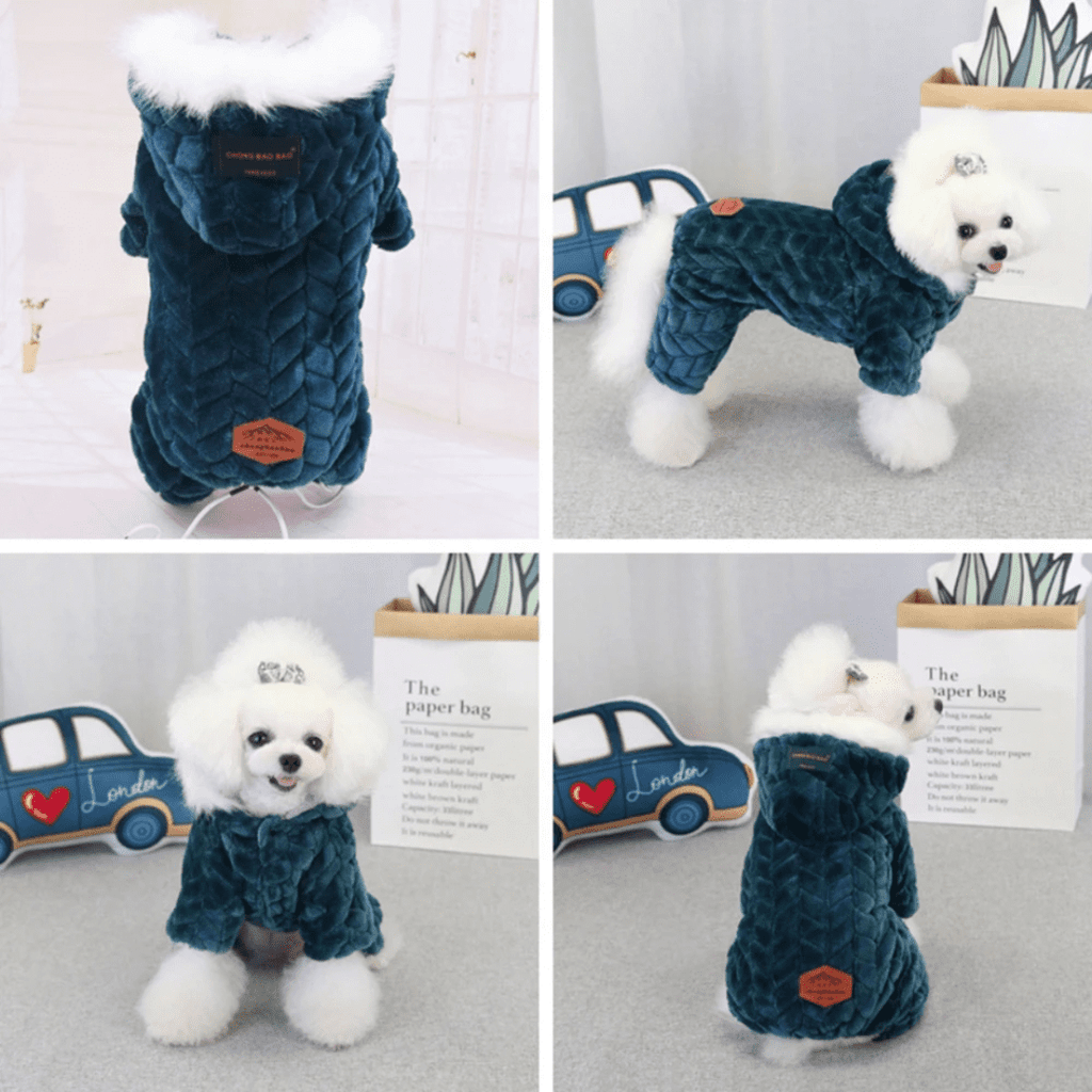 Roupa Pet de Veludo com Pelúcia Forglows