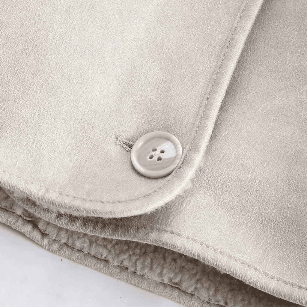 Casaco Feminino Couro Nobuck com Pelúcia Forglows