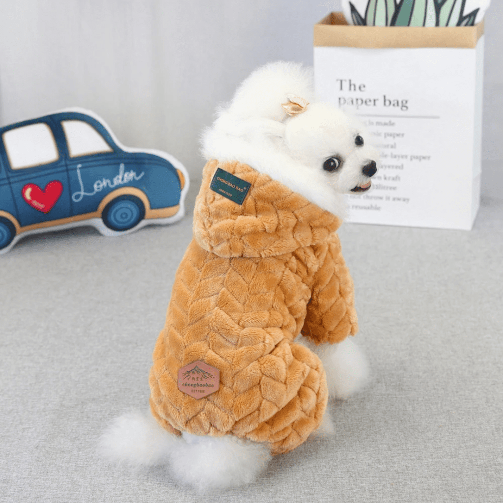 Roupa Pet de Veludo com Pelúcia Forglows