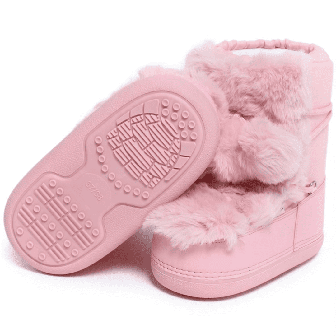 Bota Feminina para Neve Antiderrapante com Pelúcia Forglows