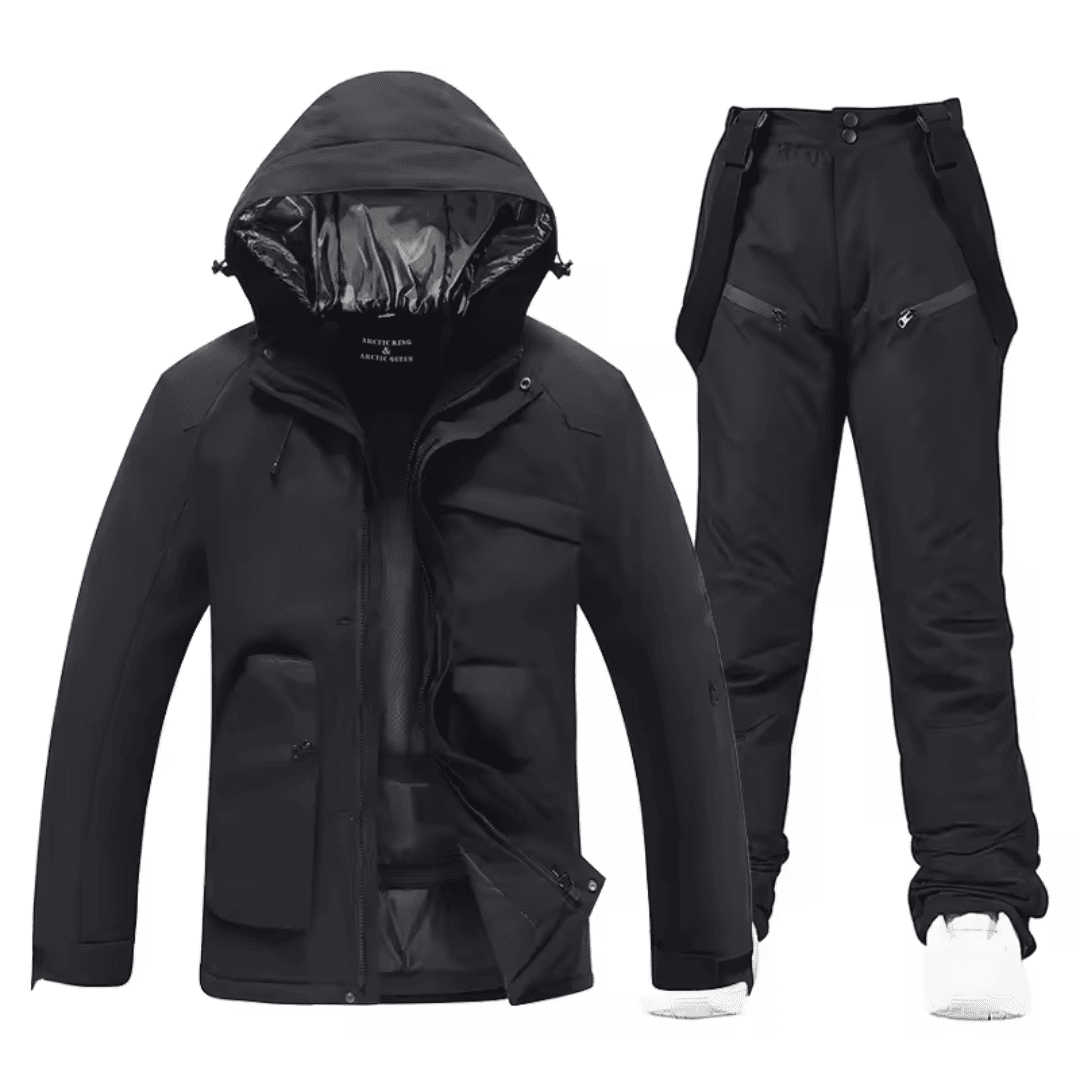 Conjunto de Casaco e Calça com Suspensório Masculino para Neve Forglows