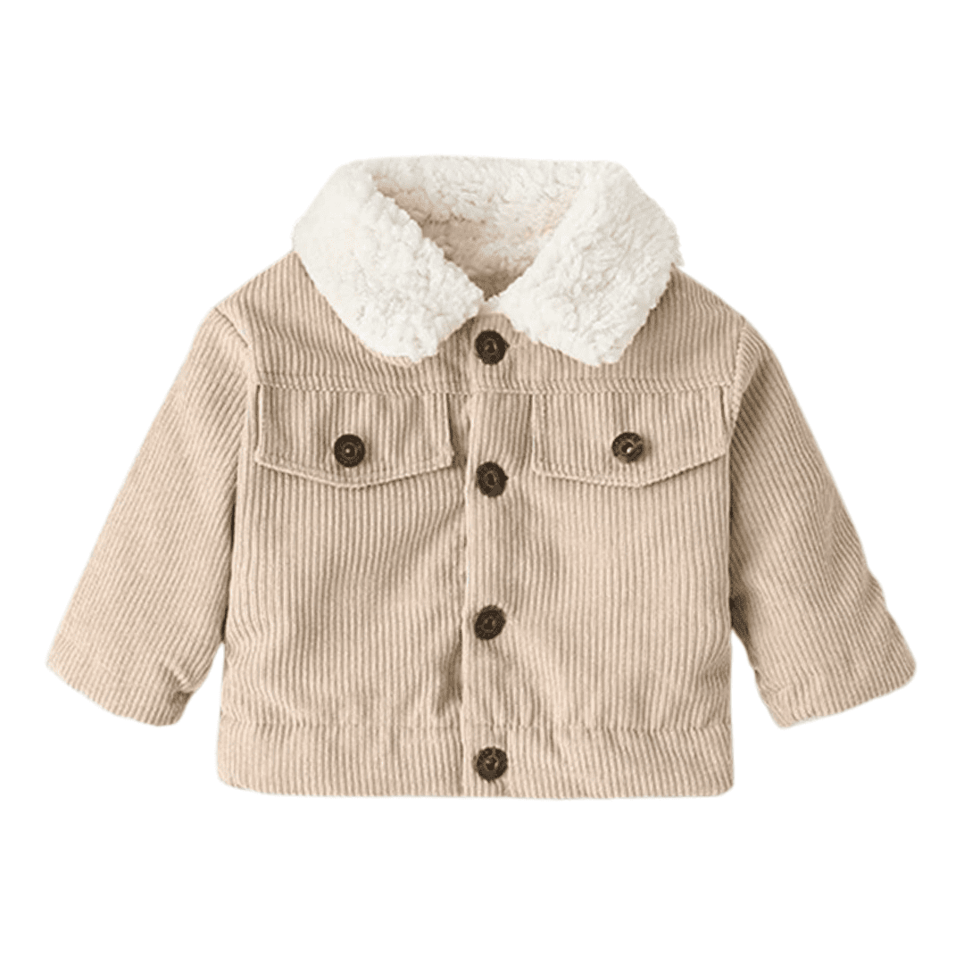 Jaqueta Infantil Cotelê com Pelúcia Forglows
