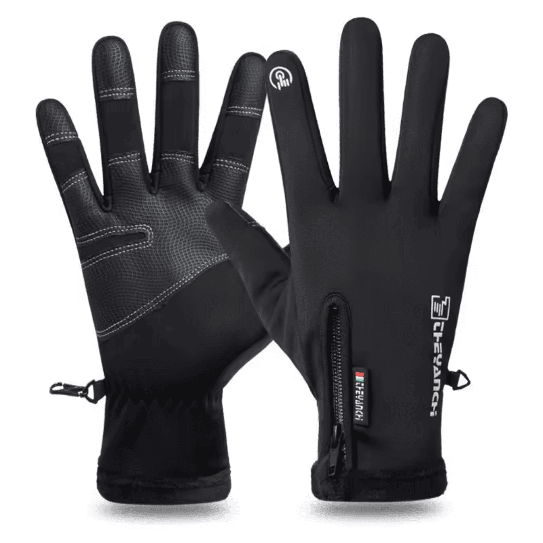 Luva para Esportes na Neve com Pelúcia Impermeável e Touchscreen Forglows