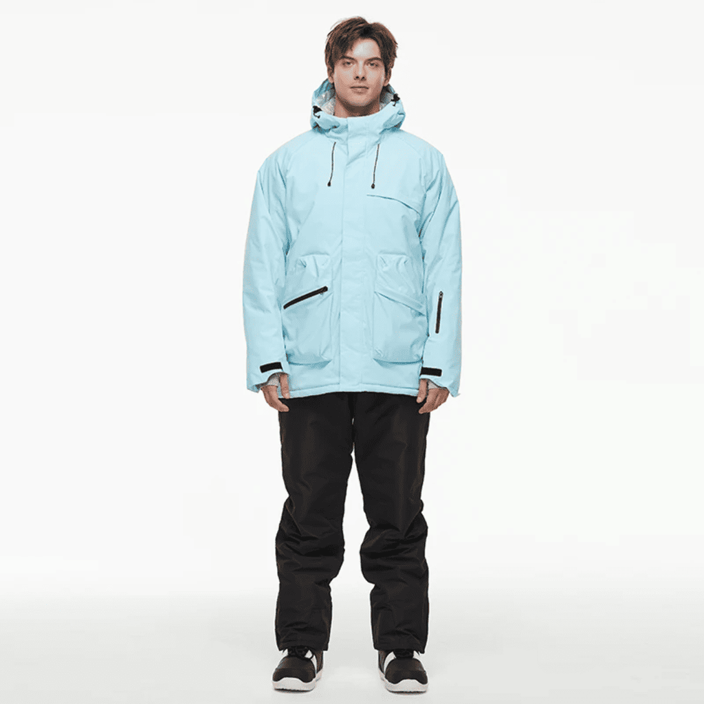 Conjunto de Casaco e Calça com Suspensório Masculino para Neve Forglows