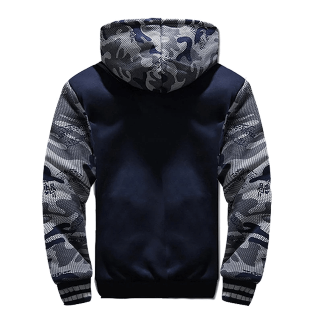 Casaco Masculino de Moletom Peluciado Com Capuz Forglows