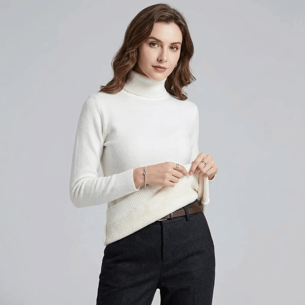 Suéter Feminino Gola Alta Peluciado Forglows