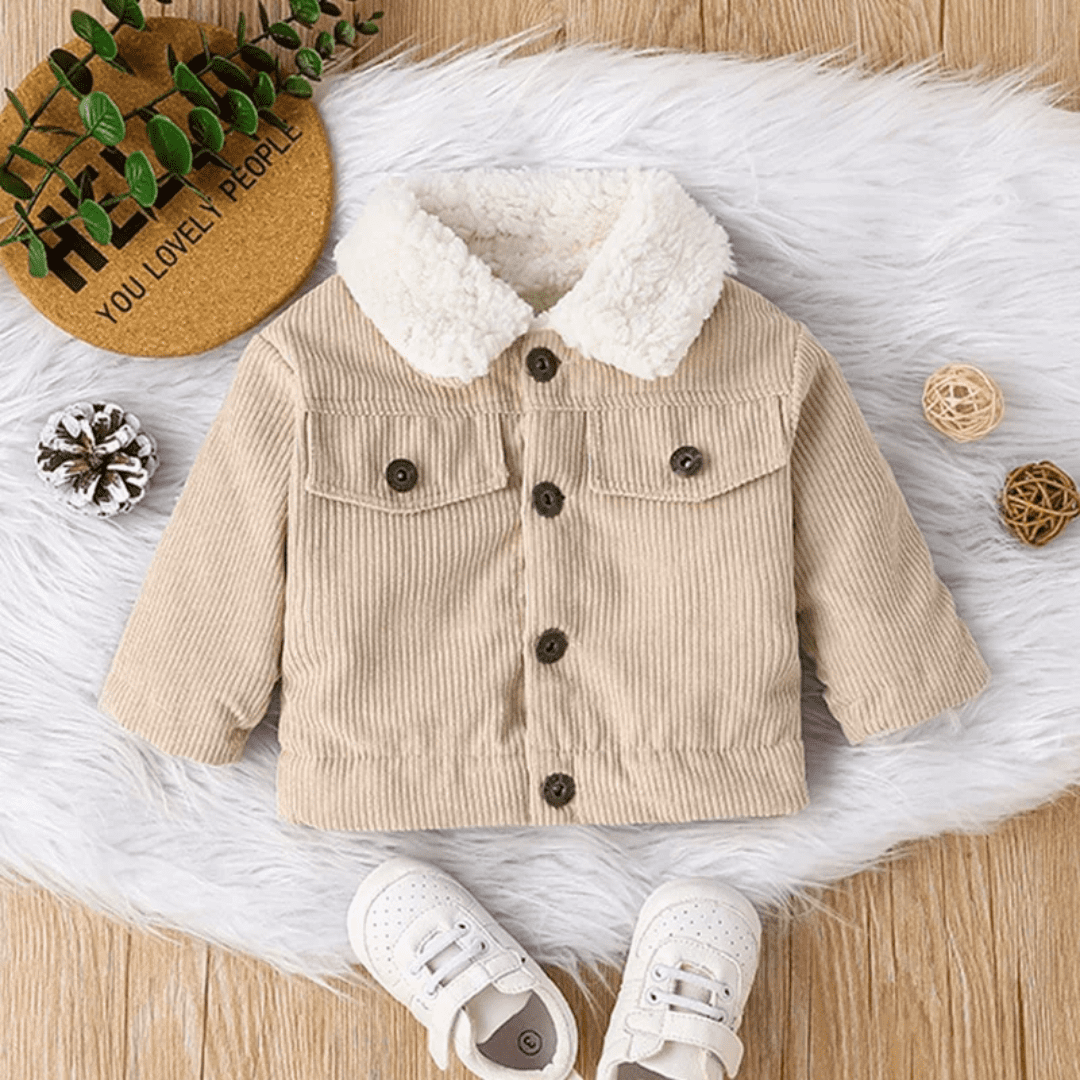 Jaqueta Infantil Cotelê com Pelúcia Forglows