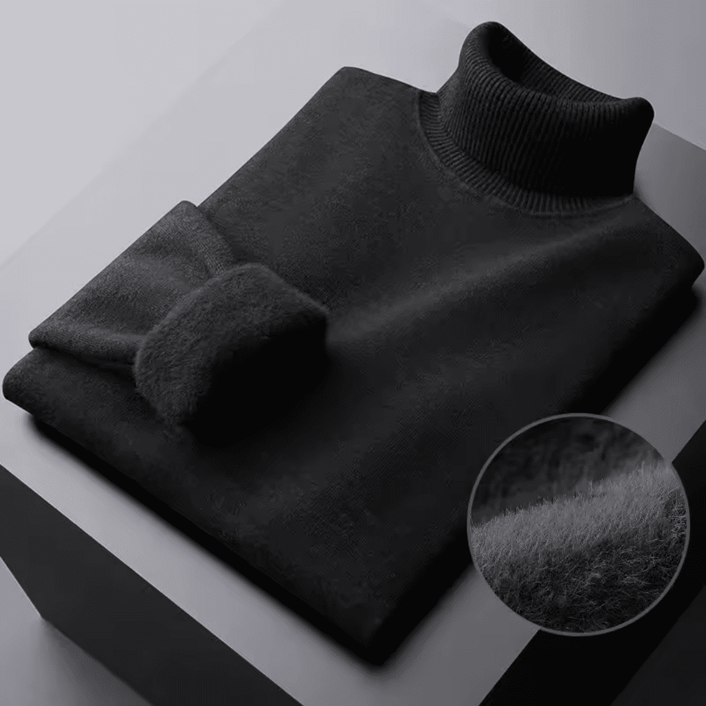 Suéter Masculino com Pelúcia e Gola Alta Forglows