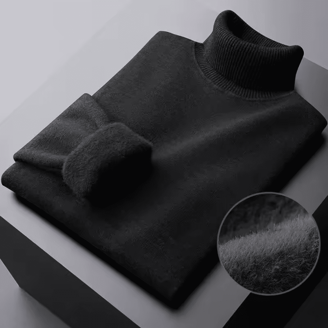 Suéter Masculino com Pelúcia e Gola Alta Forglows