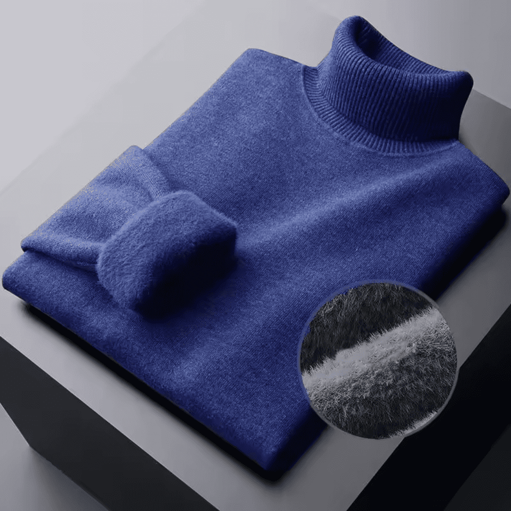 Suéter Masculino com Pelúcia e Gola Alta Forglows
