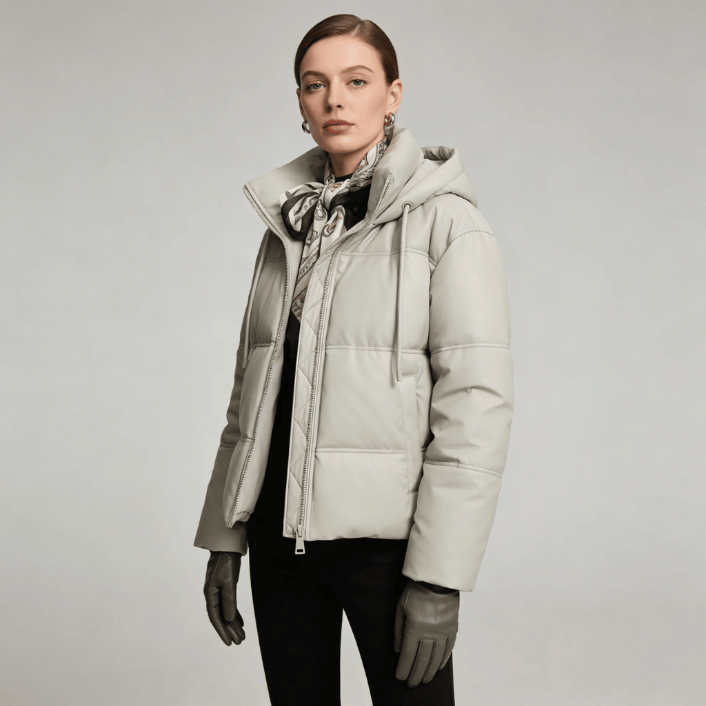 Jaqueta Feminina Puffer com Capuz Forglows