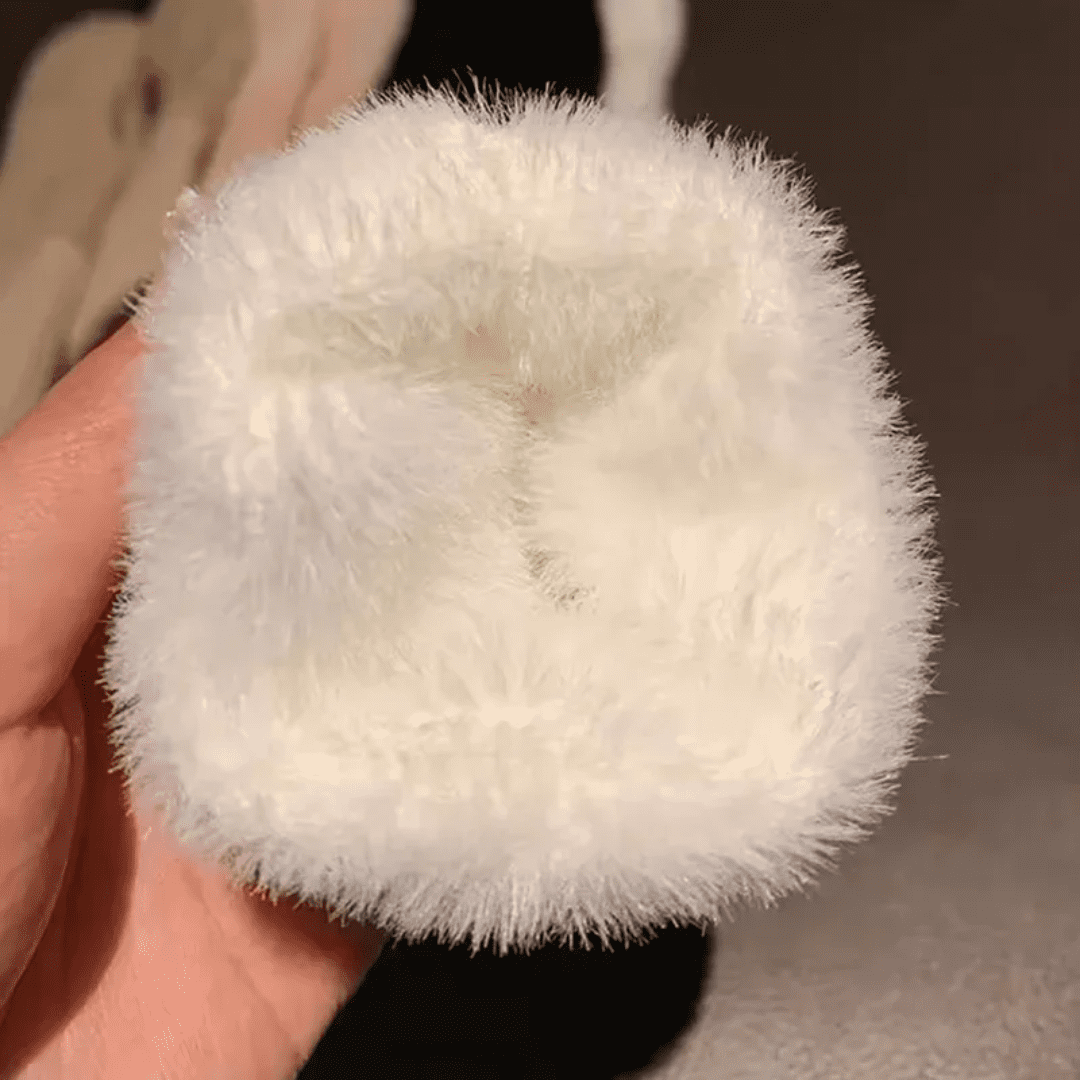 Luva Feminina Meio Dedo de Pelúcia Forglows