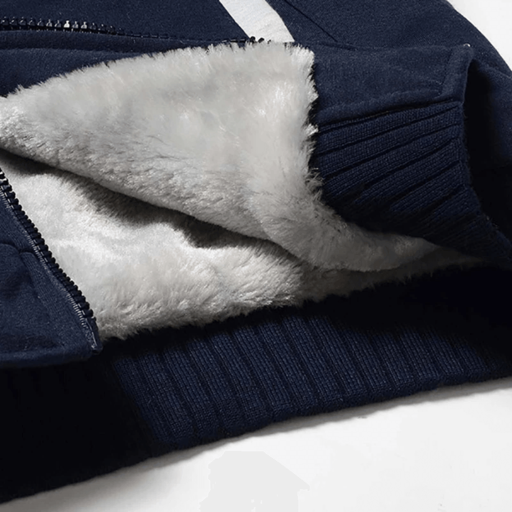 Casaco Masculino de Moletom Peluciado Com Capuz Forglows