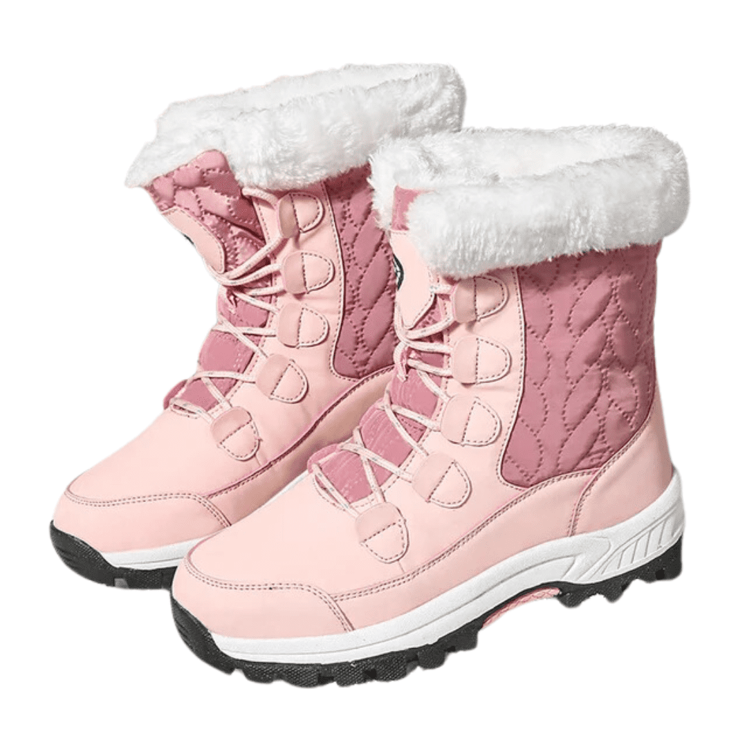 Bota Feminina para Neve com Pelúcia Impermeável Forglows