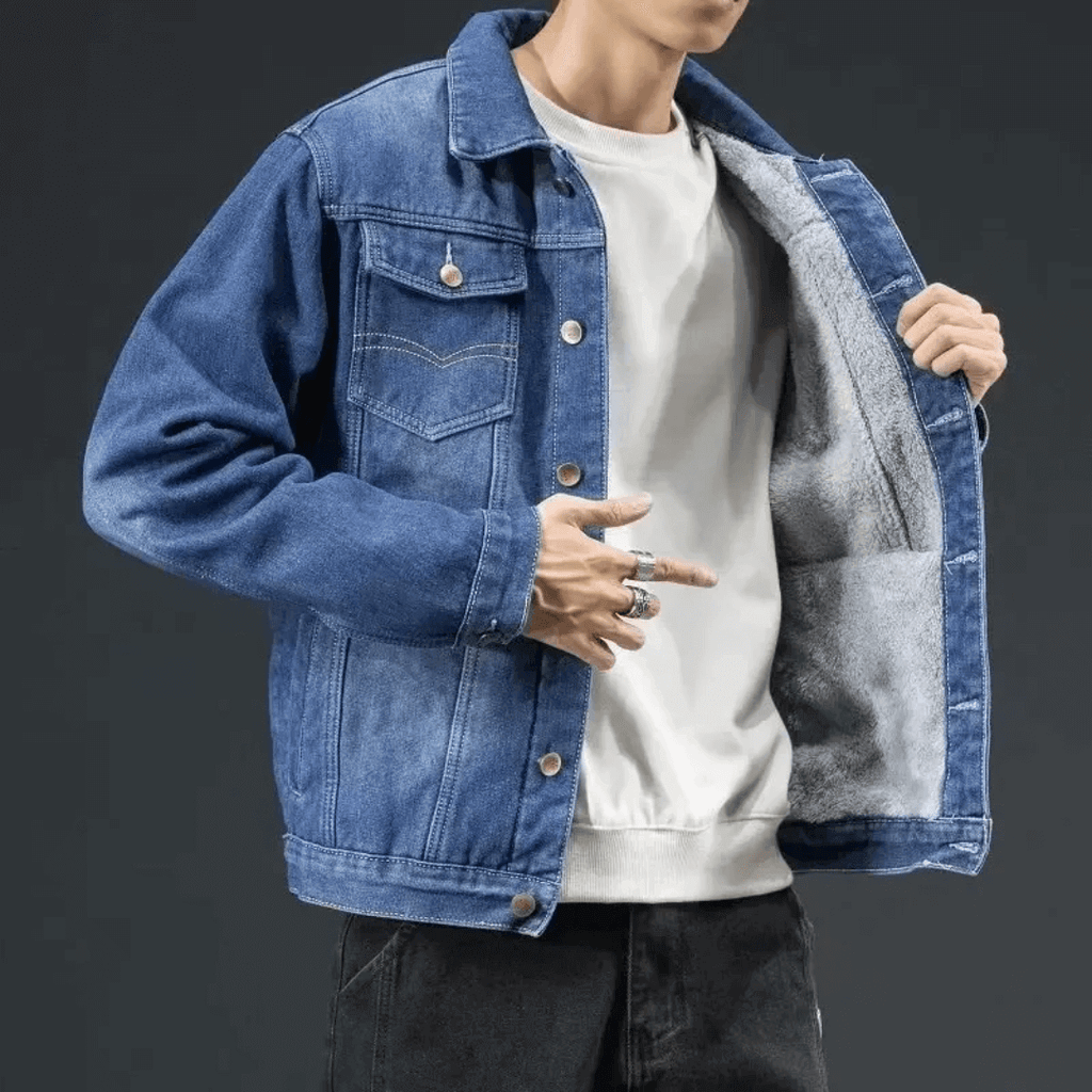 Jaqueta Jeans Masculina Peluciada Forglows