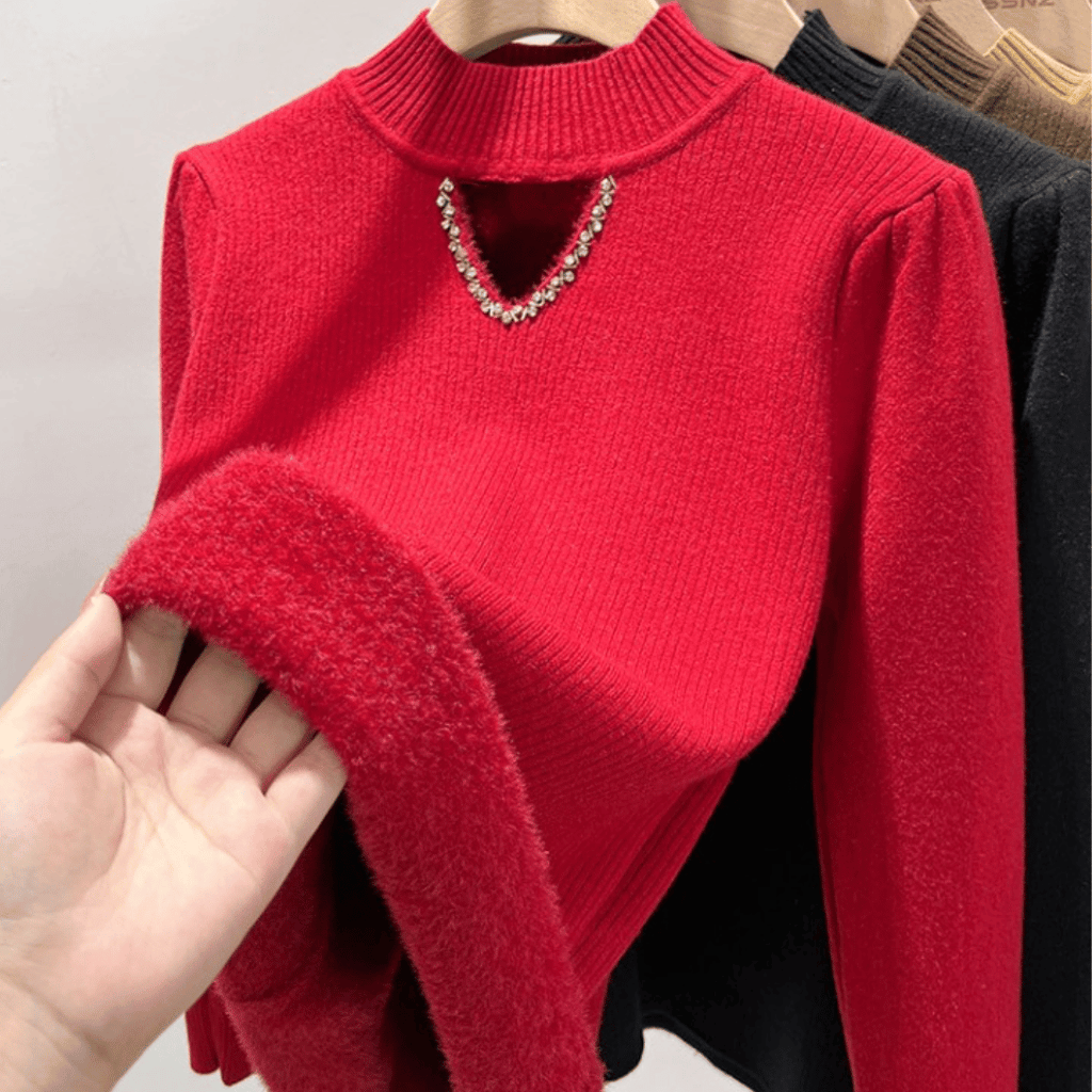 Suéter Feminino Peluciado com Pérolas Forglows