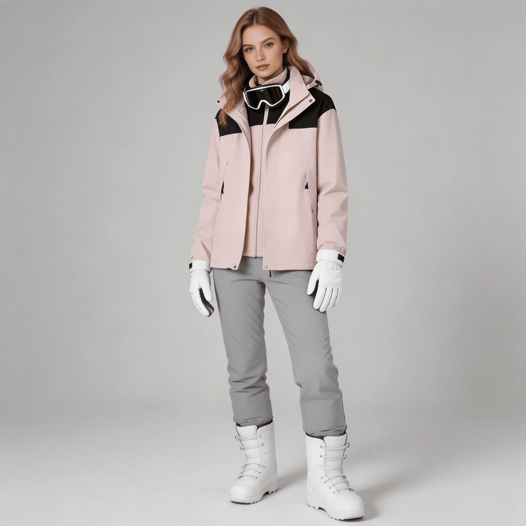 Jaqueta 3 em 1 Impermeável Feminina para Neve Forglows