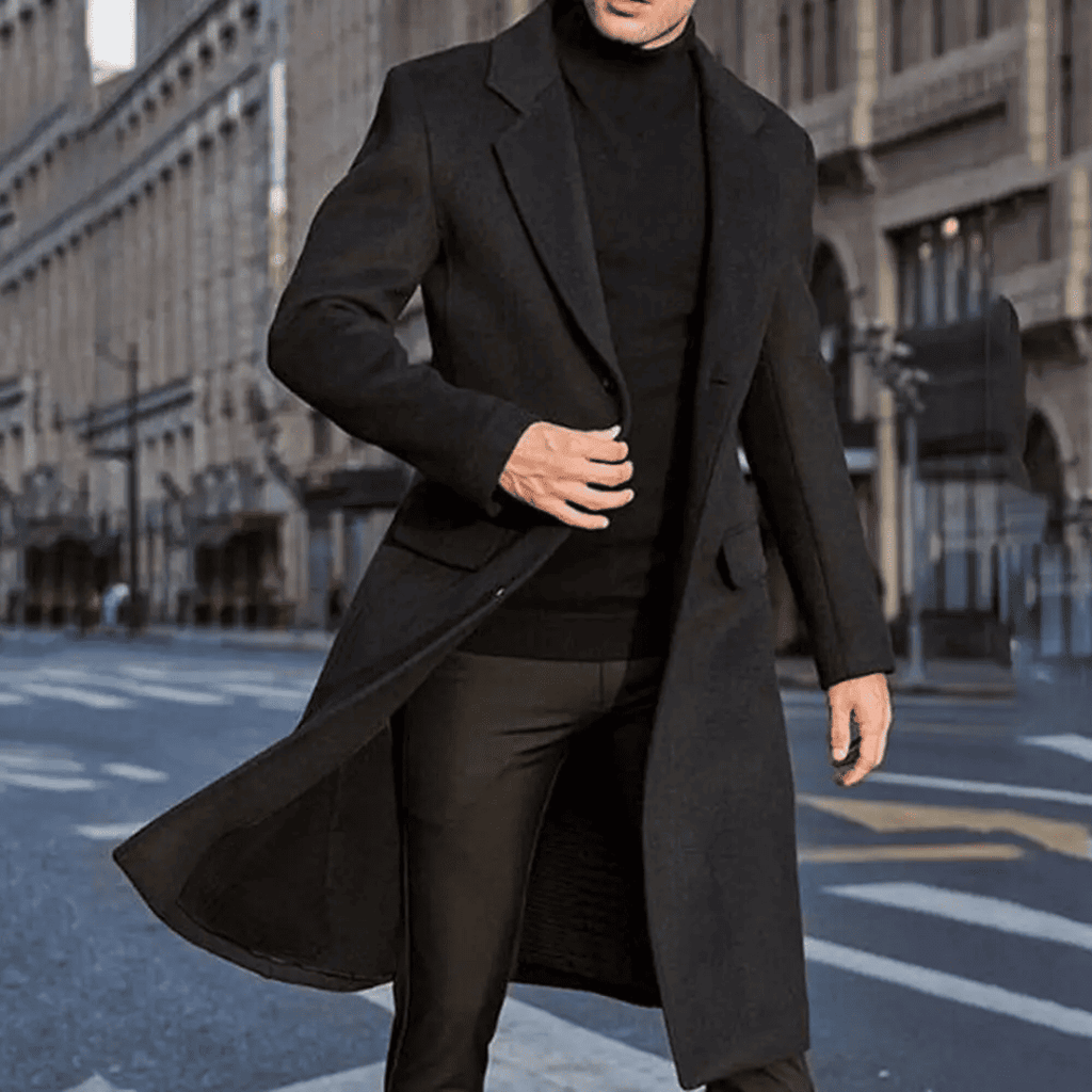 Sobretudo Masculino de Lã Batida Forglows