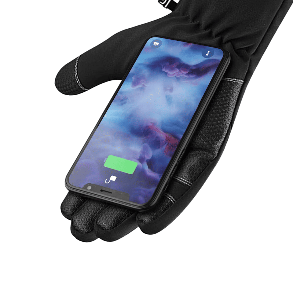 Luva para Esportes na Neve com Pelúcia Impermeável e Touchscreen Forglows