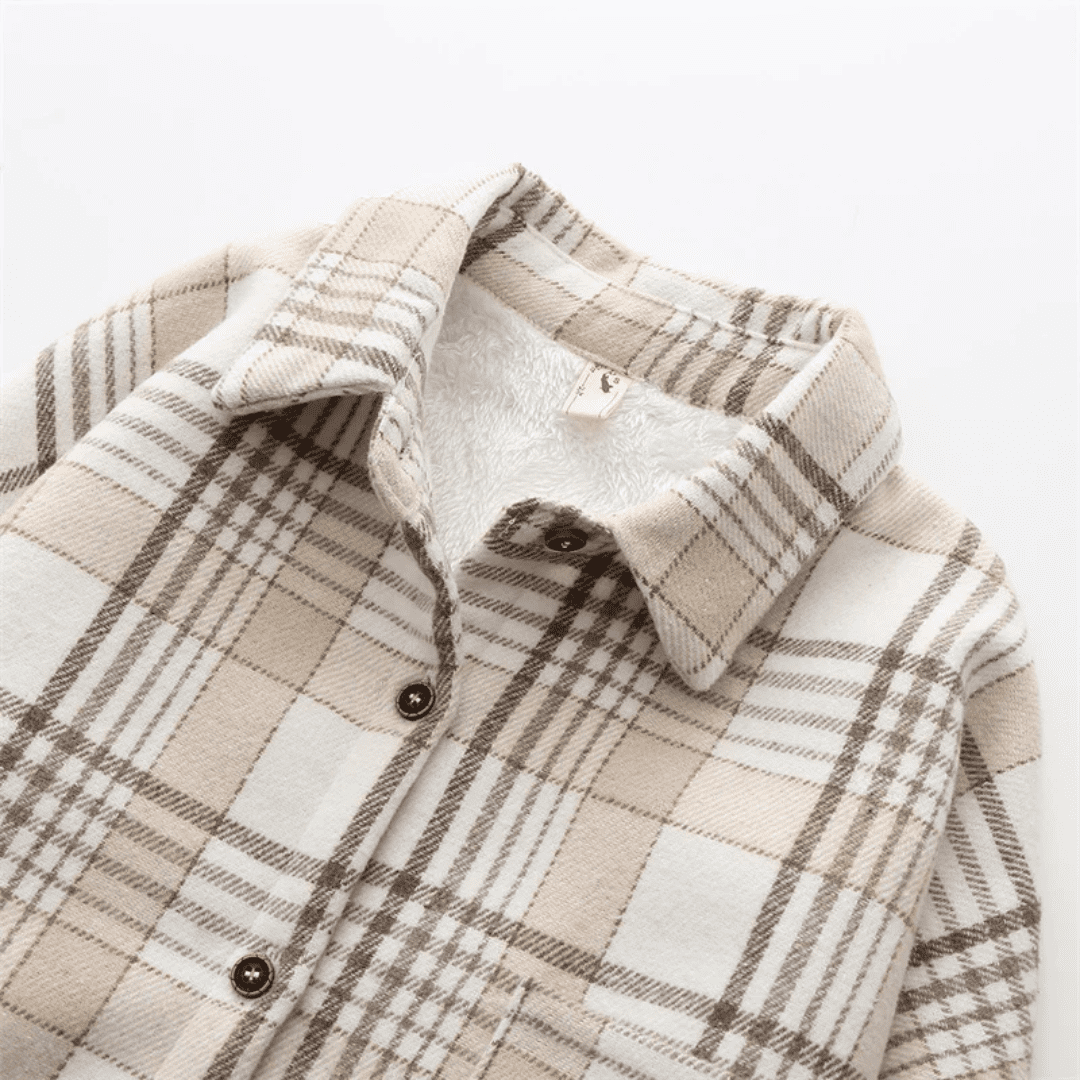 Camisa Feminina Xadrex de Flanela com Pelúcia Forglows