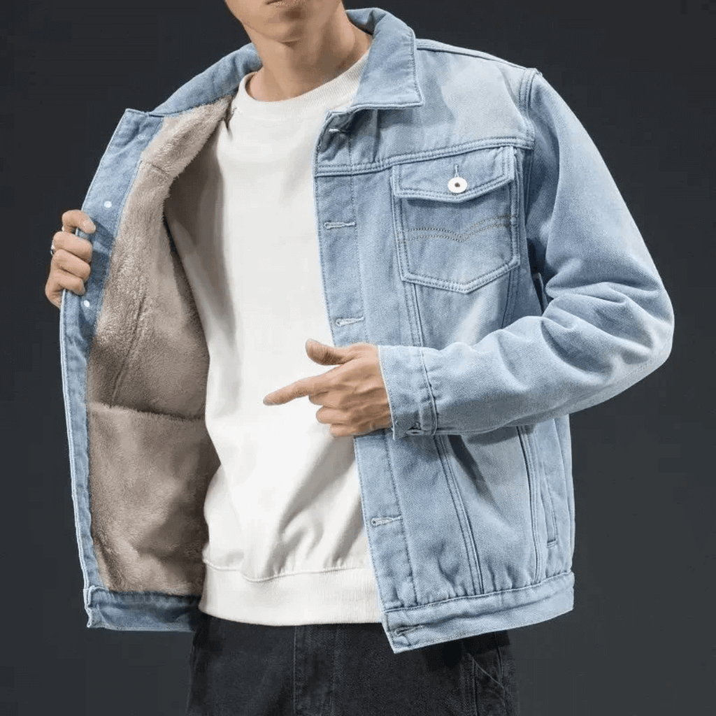 Jaqueta Jeans Masculina Peluciada Forglows