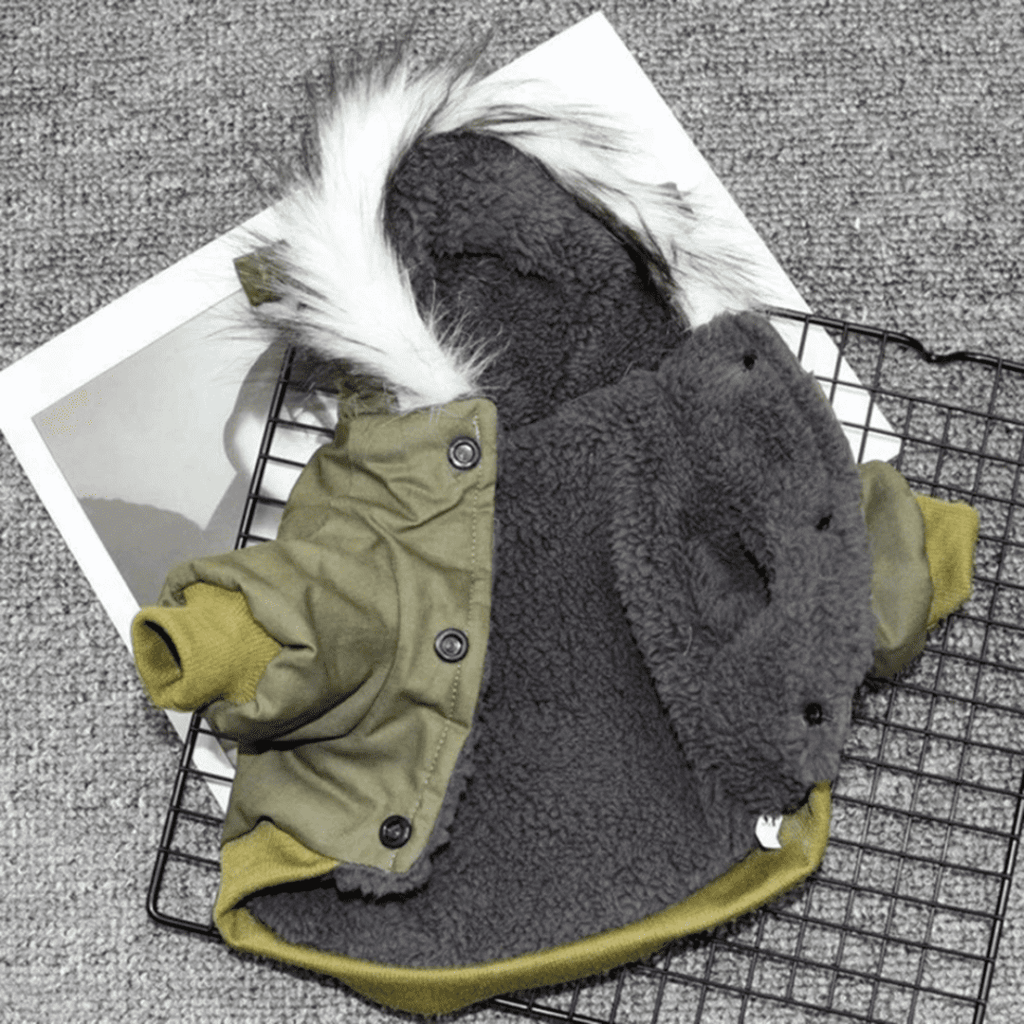 Roupinha Pet Parka com Pelúcia Forglows