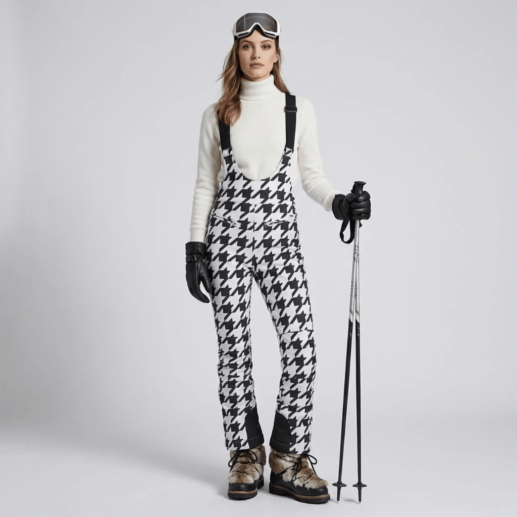 Calça Feminina com Alças para Neve Impermeável Forglows