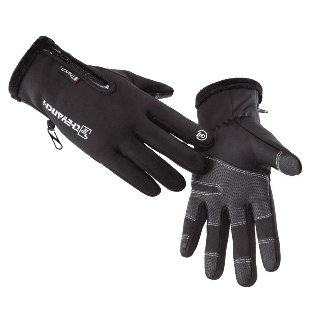 Luva para Esportes na Neve com Pelúcia Impermeável e Touchscreen Forglows