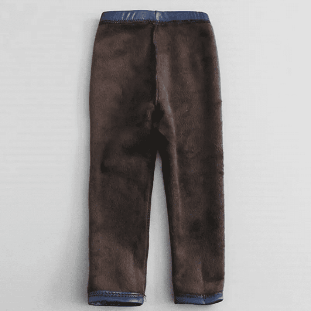 Calça de Couro Infantil com Pelúcia Forglows
