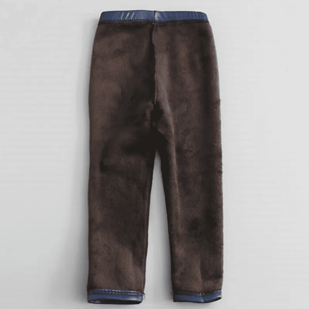 Calça de Couro Infantil com Pelúcia Forglows