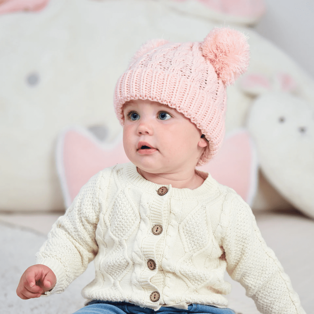 Touca Infantil com PomPom Forglows