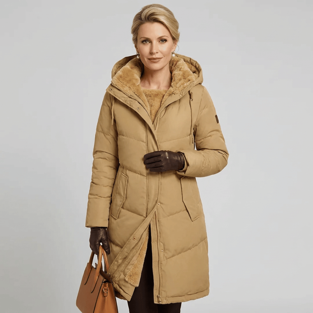 Parka Feminina Grossa com Pelúcia e Capuz Forglows