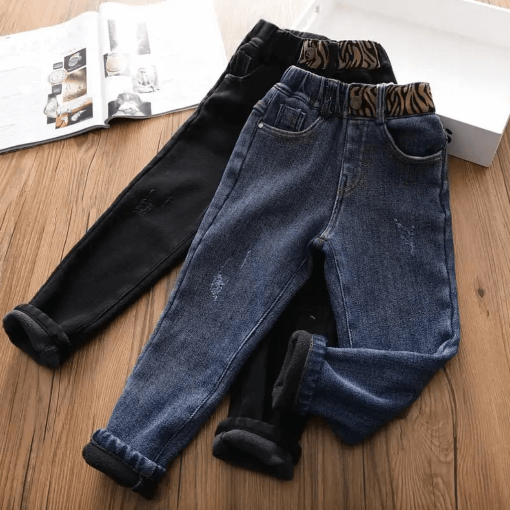 Calça Infantil Jeans Com Pelúcia Forglows