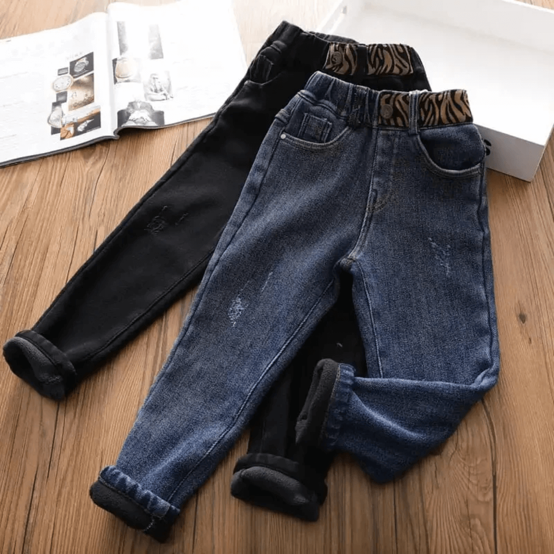Calça Infantil Jeans Com Pelúcia Forglows