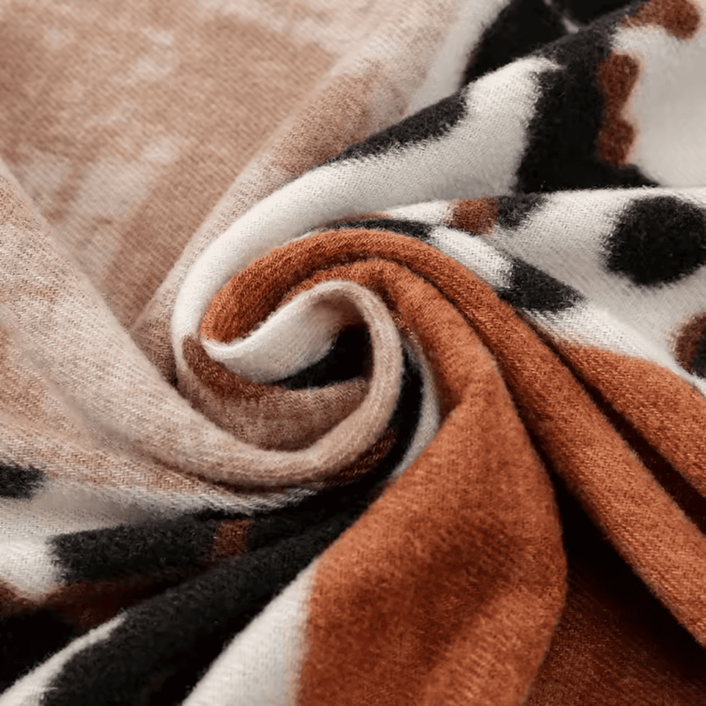 Xale Feminino em Cashmere Animal Print Colorido Forglows
