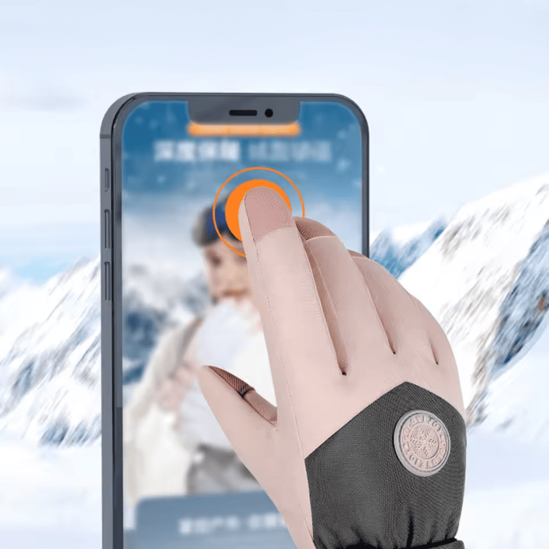 Luva Masculina para Neve Impermeável e Touchscreen Forglows