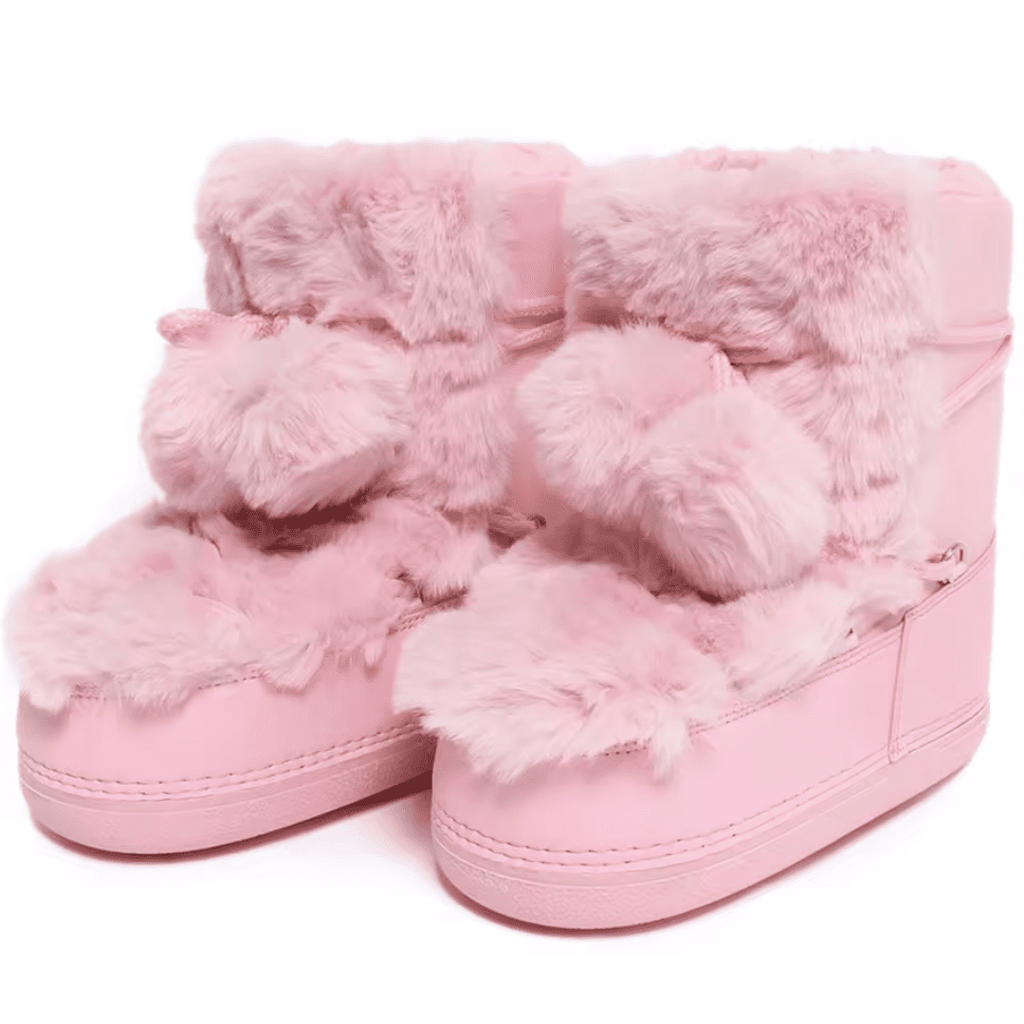 Bota Feminina para Neve Antiderrapante com Pelúcia Forglows
