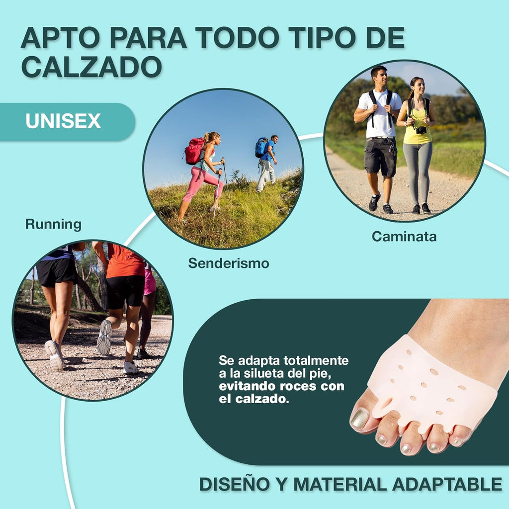Almohadillas terapéuticas con Separador de dedos l SoftToe™