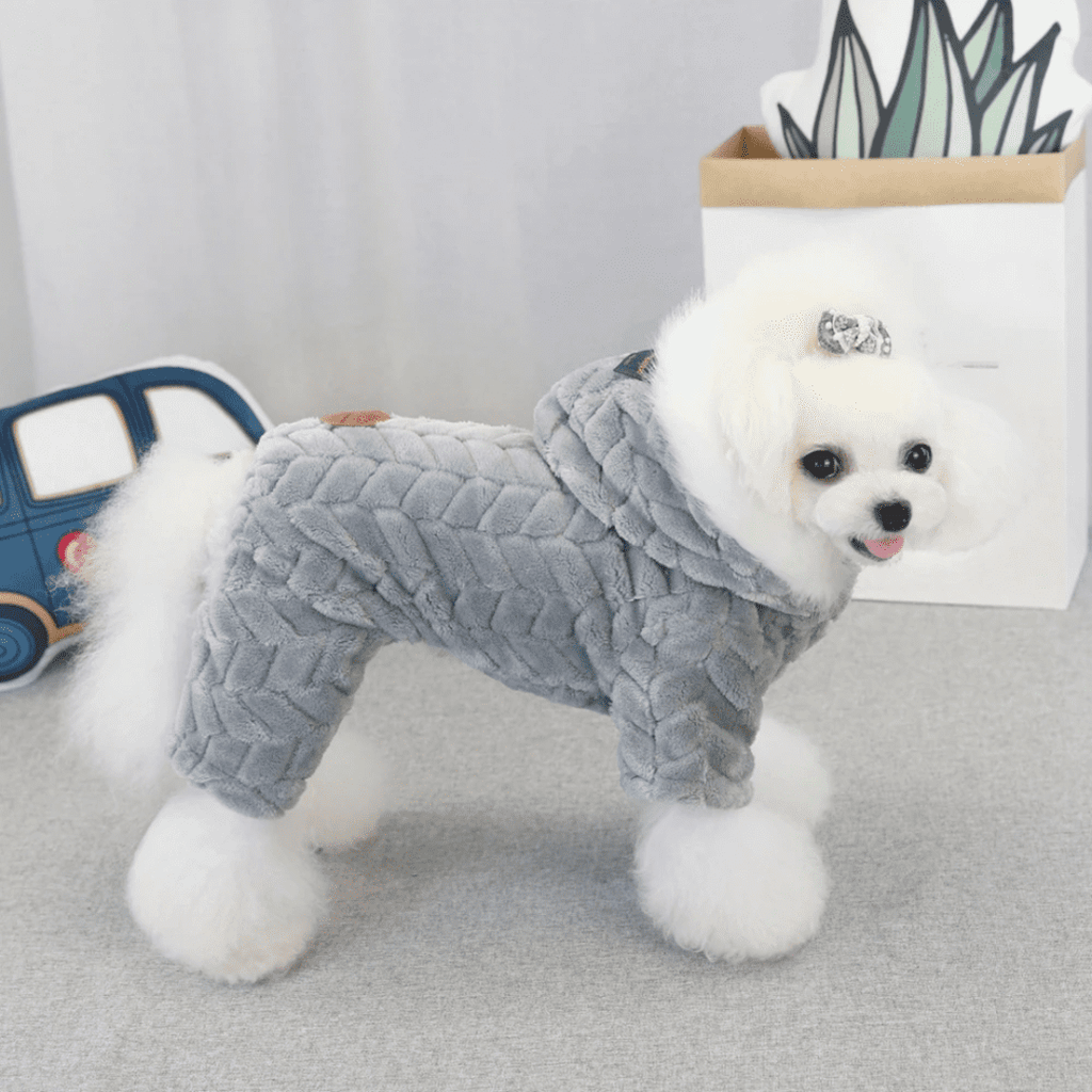 Roupa Pet de Veludo com Pelúcia Forglows