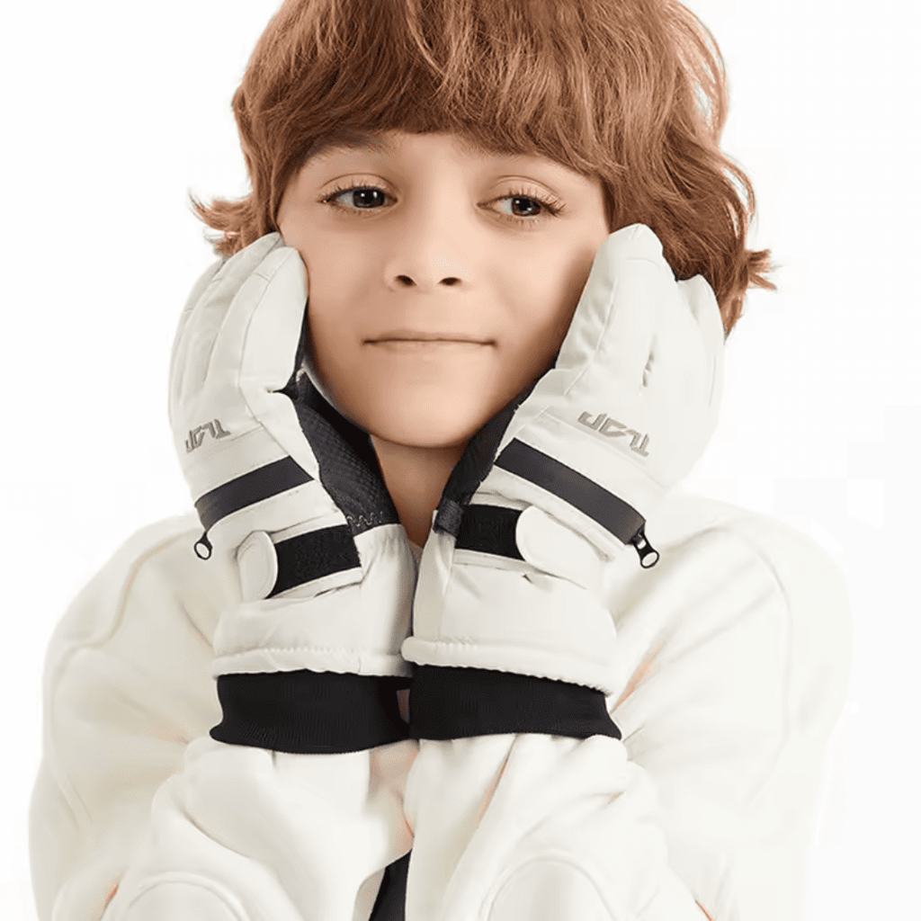 Luva Peluciada Infantil para Neve Impermeável e Touchscreen Forglows