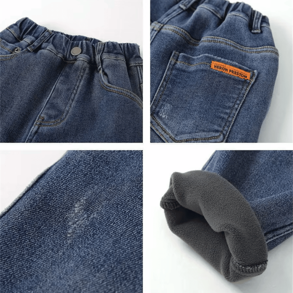 Calça Jeans Peluciada Infantil Menino Forglows