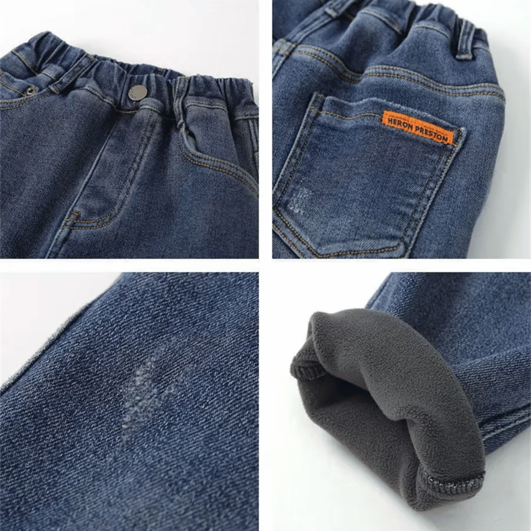 Calça Jeans Peluciada Infantil Menino Forglows