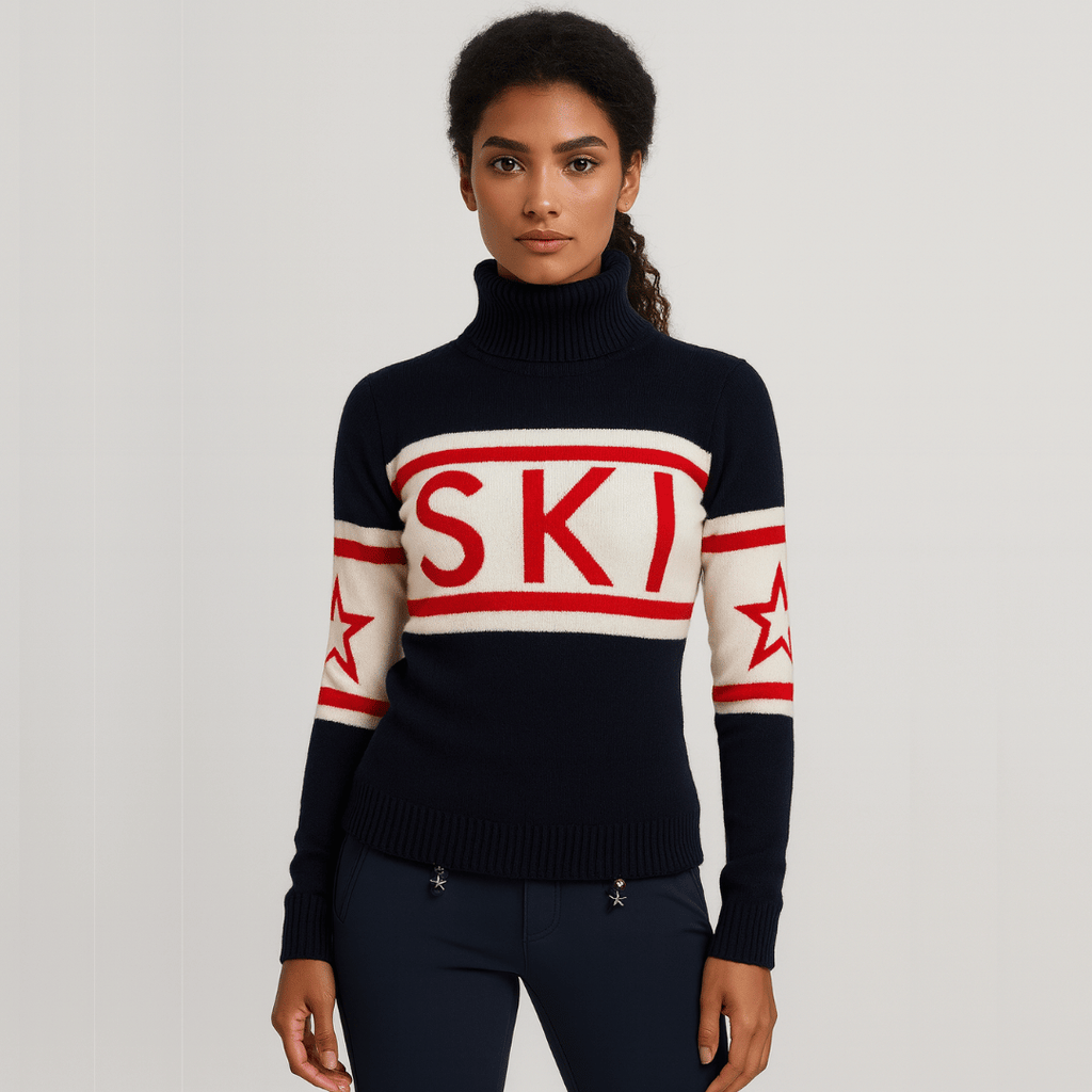 Suéter Gola Alta Feminino Navy Ski Forglows