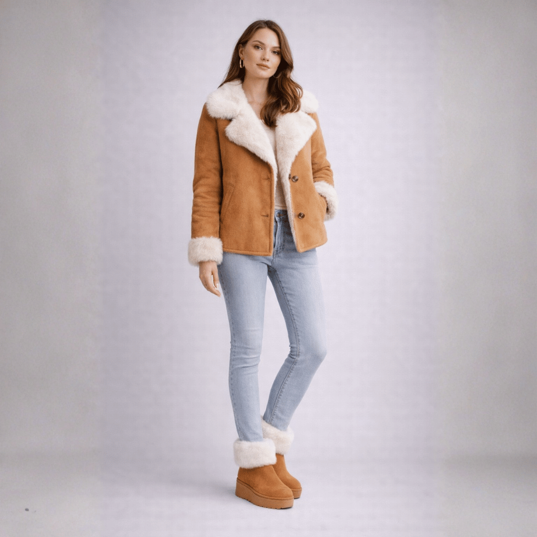 Bota Feminina Peluciada com Aba em Pelúcia ForGlows