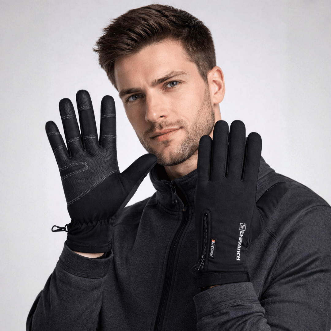 Luva para Esportes na Neve com Pelúcia Impermeável e Touchscreen Forglows