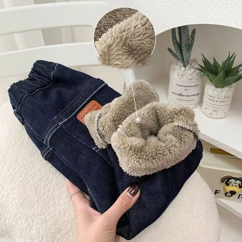 Calça Jeans Infantil Peluciada Menino Forglows