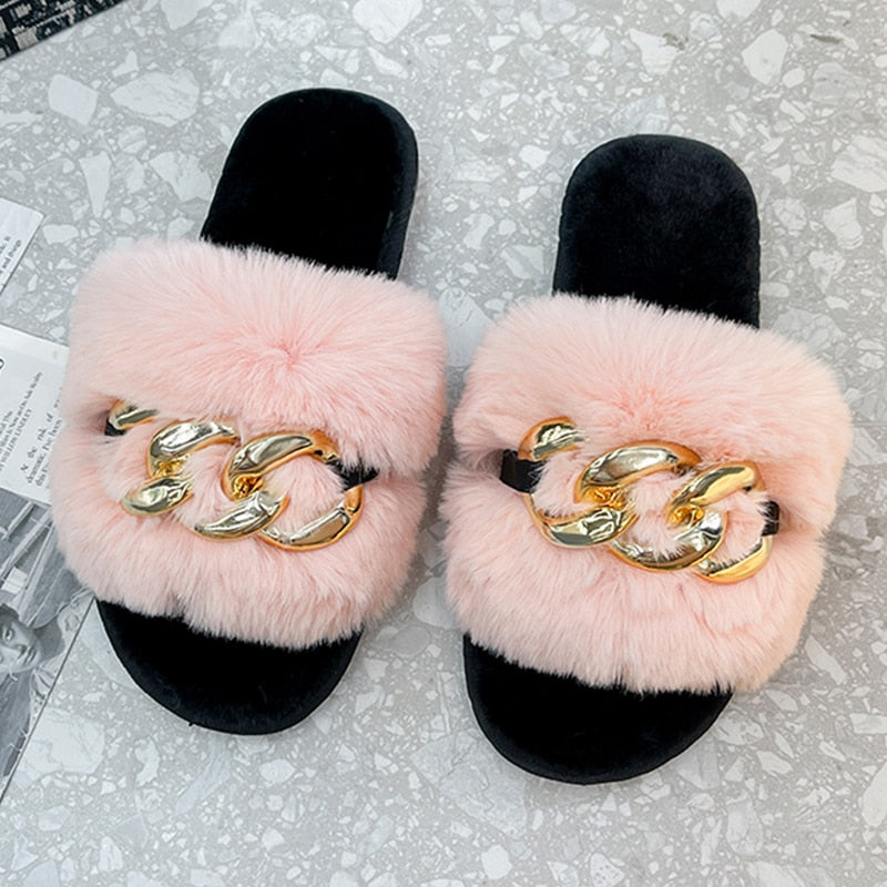 Chinelo Peluciado Correntes Forglows